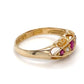 18K Yellow Gold Ruby & Diamond Lady's Ring; 1.8DWT; Size 7