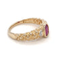 14K Yellow Gold Synthetic Ruby Ring; 1.8DWT; 2.8g; Size 7