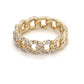 14K Yellow Gold Links & Diamonds Ring; 2.3DWT; 0.400CTW; Size 5