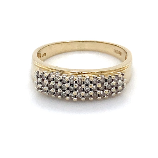 14K Yellow Gold & Diamond Gentleman's Ring; 2.1DWT; Size 7
