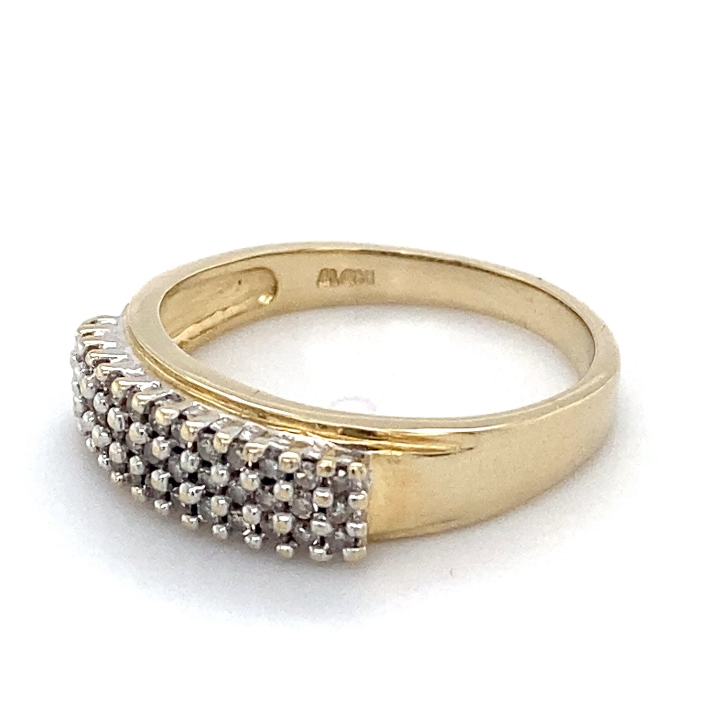 14K Yellow Gold & Diamond Gentleman's Ring; 2.1DWT; Size 7