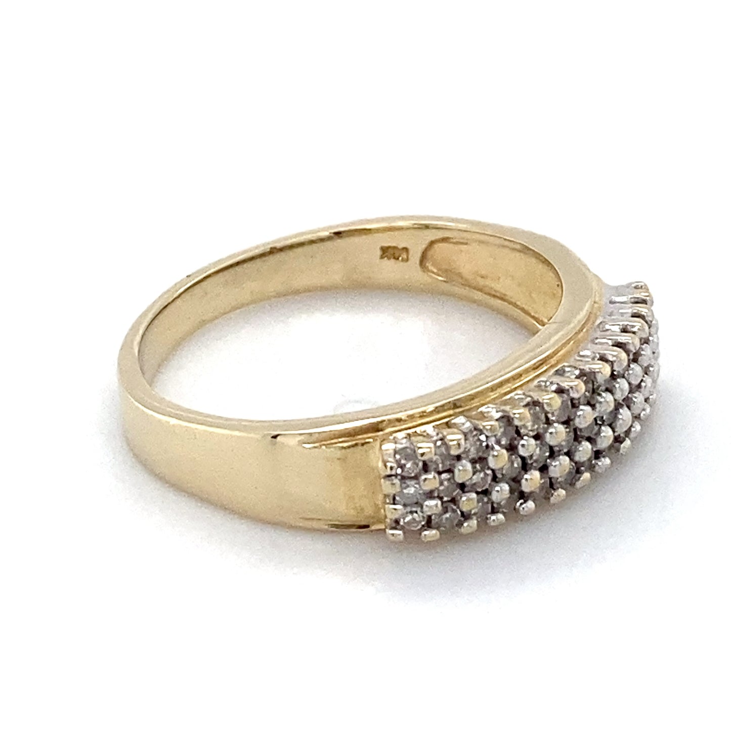 14K Yellow Gold & Diamond Gentleman's Ring; 2.1DWT; Size 7