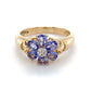 14K Yellow Gold Amethyst & Diamond Ring; 2.1DWT; Size 6
