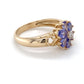 14K Yellow Gold Amethyst & Diamond Ring; 2.1DWT; Size 6