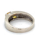 14K White Gold Diamond & Yellow Sapphire Ring; 3.5DWT; Size 6.5