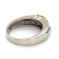 14K White Gold Diamond & Yellow Sapphire Ring; 3.5DWT; Size 6.5
