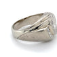 14K White Gold Diamond Unisex Fashion Ring; 7.8DWT; Size 8