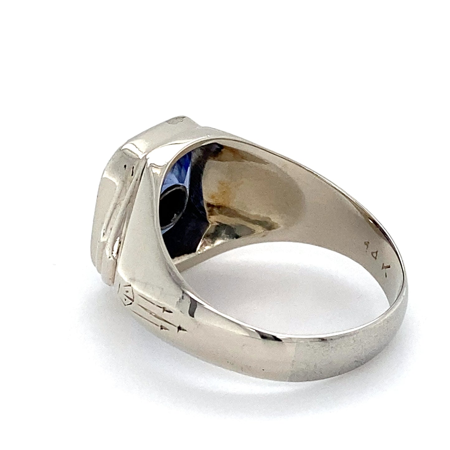 14K White Gold Diamond Unisex Ring; 6.1DWT; Size 10