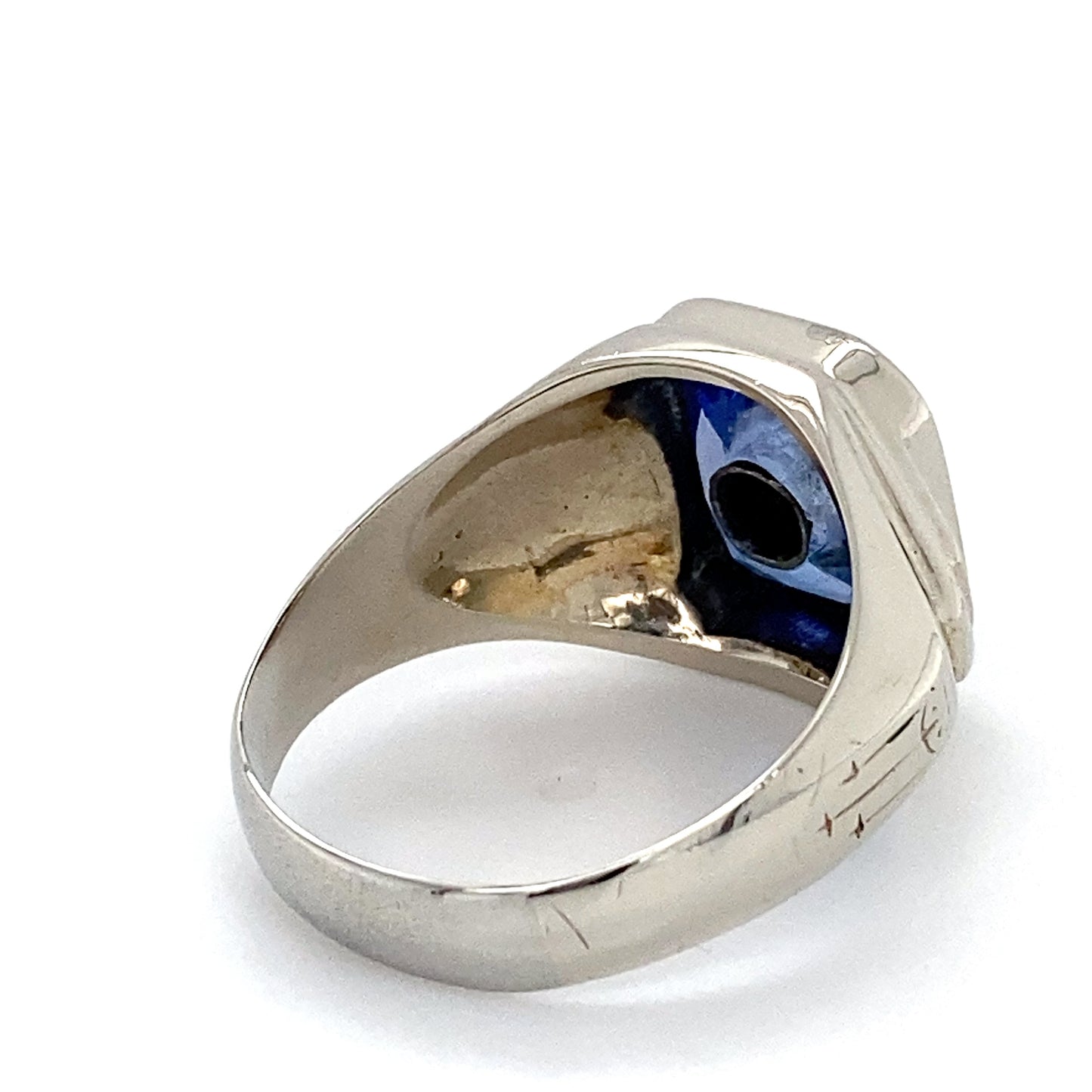 14K White Gold Diamond Unisex Ring; 6.1DWT; Size 10