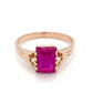 14K Rose Gold Synthetic Ruby Ring; 1.80DWT; 2.8g; Size 7