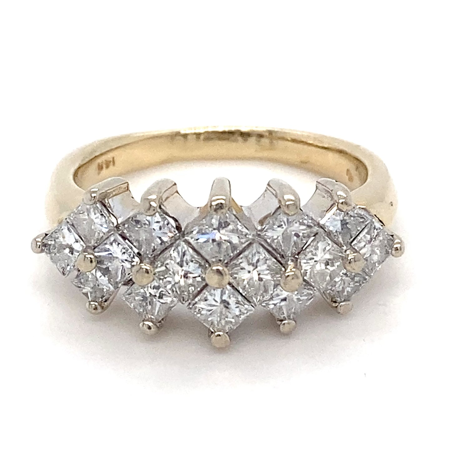 14K Yellow Gold Diamond Unisex Fashion Ring; 4.2DWT; 6.6g; Size 9
