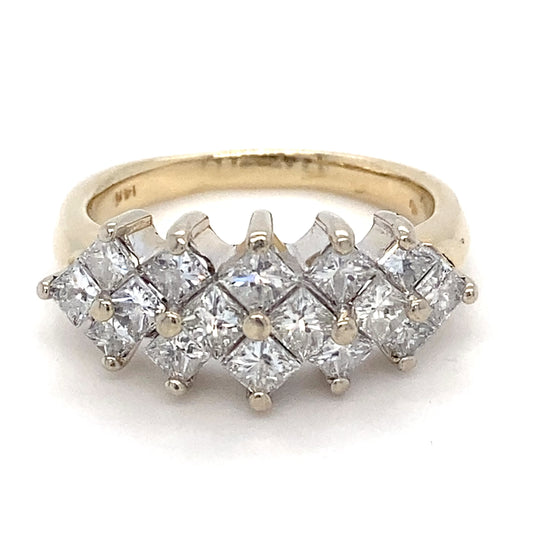 14K Yellow Gold Diamond Unisex Fashion Ring; 4.2DWT; 6.6g; Size 9