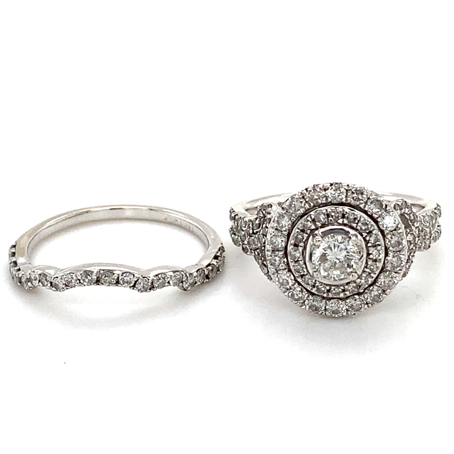 14K White Gold Diamond Lady's Fashion Ring; 4.3DWT; Size 6.5