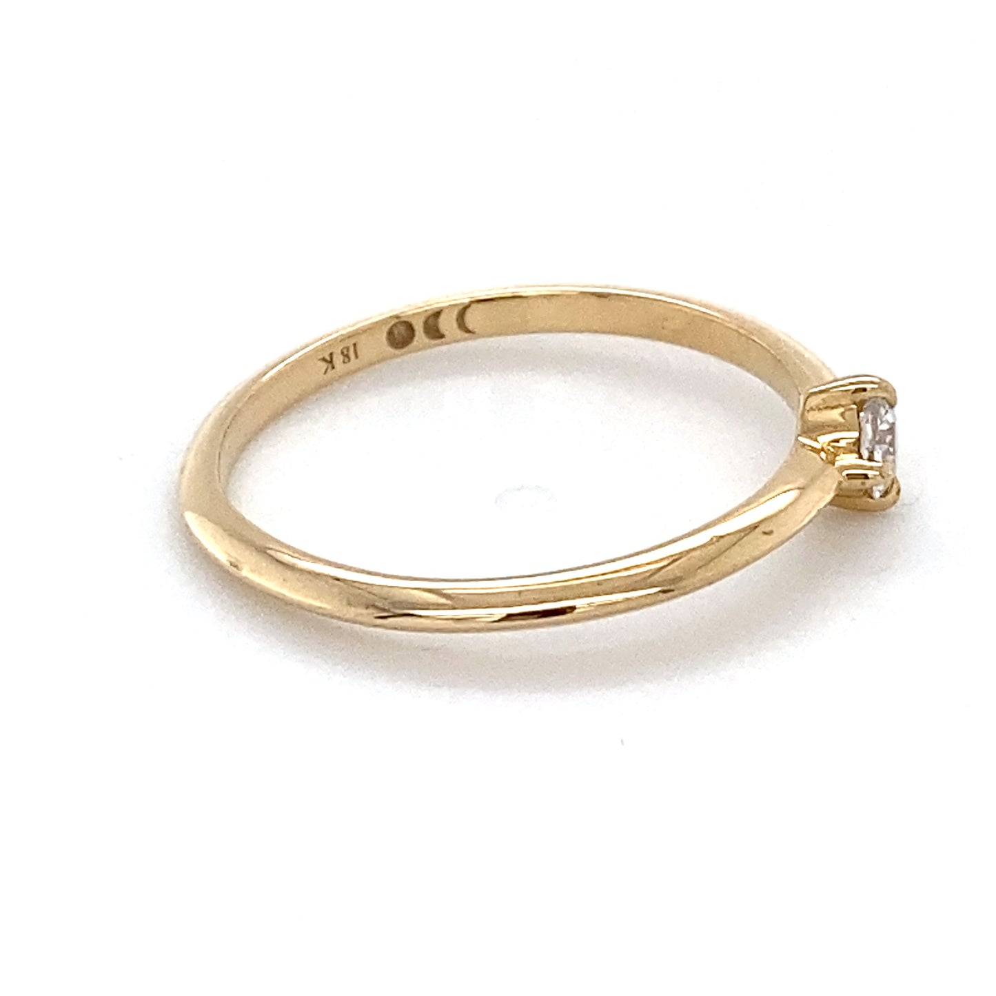 18K Yellow Gold Diamond Lady's Solitaire Ring; 1.3DWT; Size 7.5