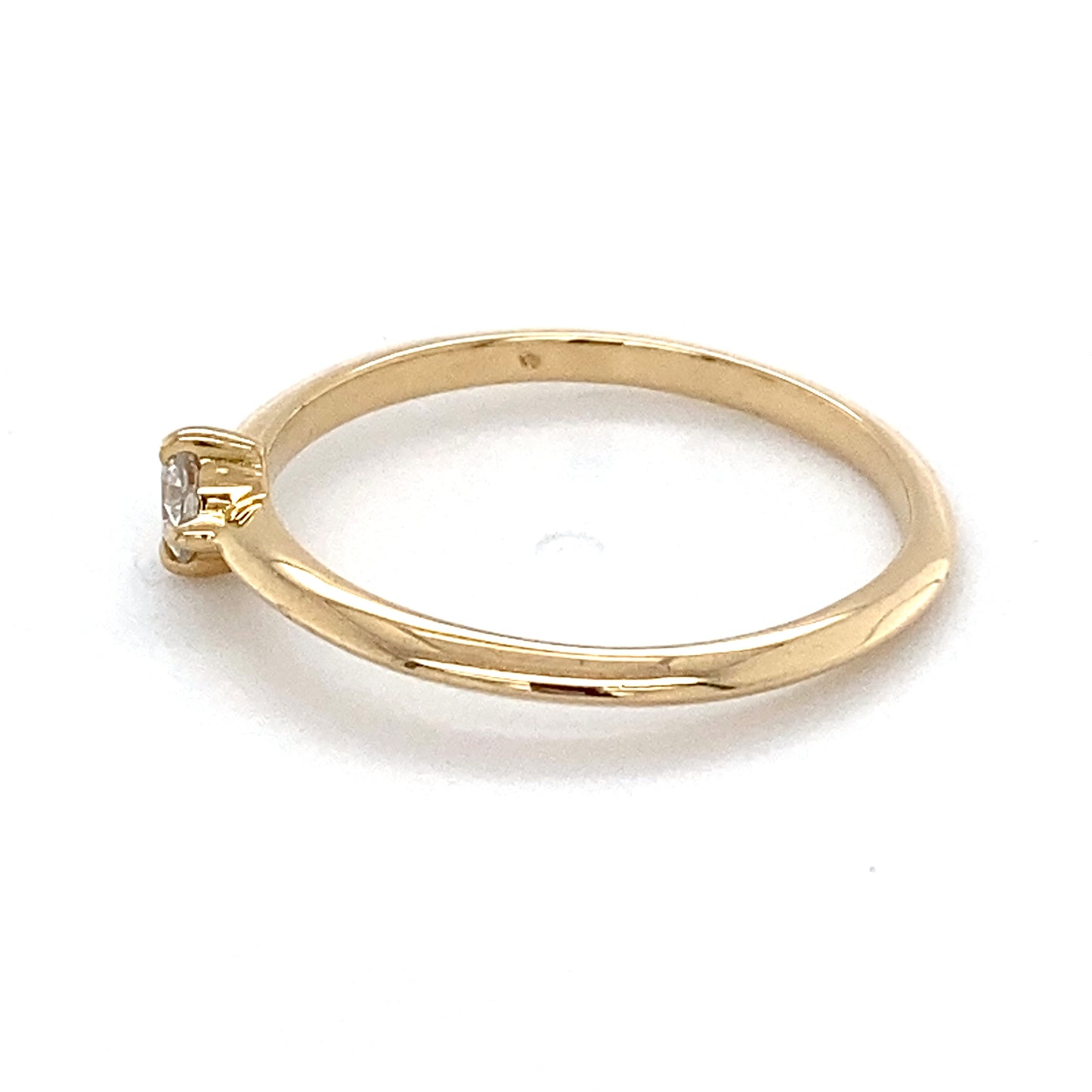 18K Yellow Gold Diamond Lady's Solitaire Ring; 1.3DWT; Size 7.5