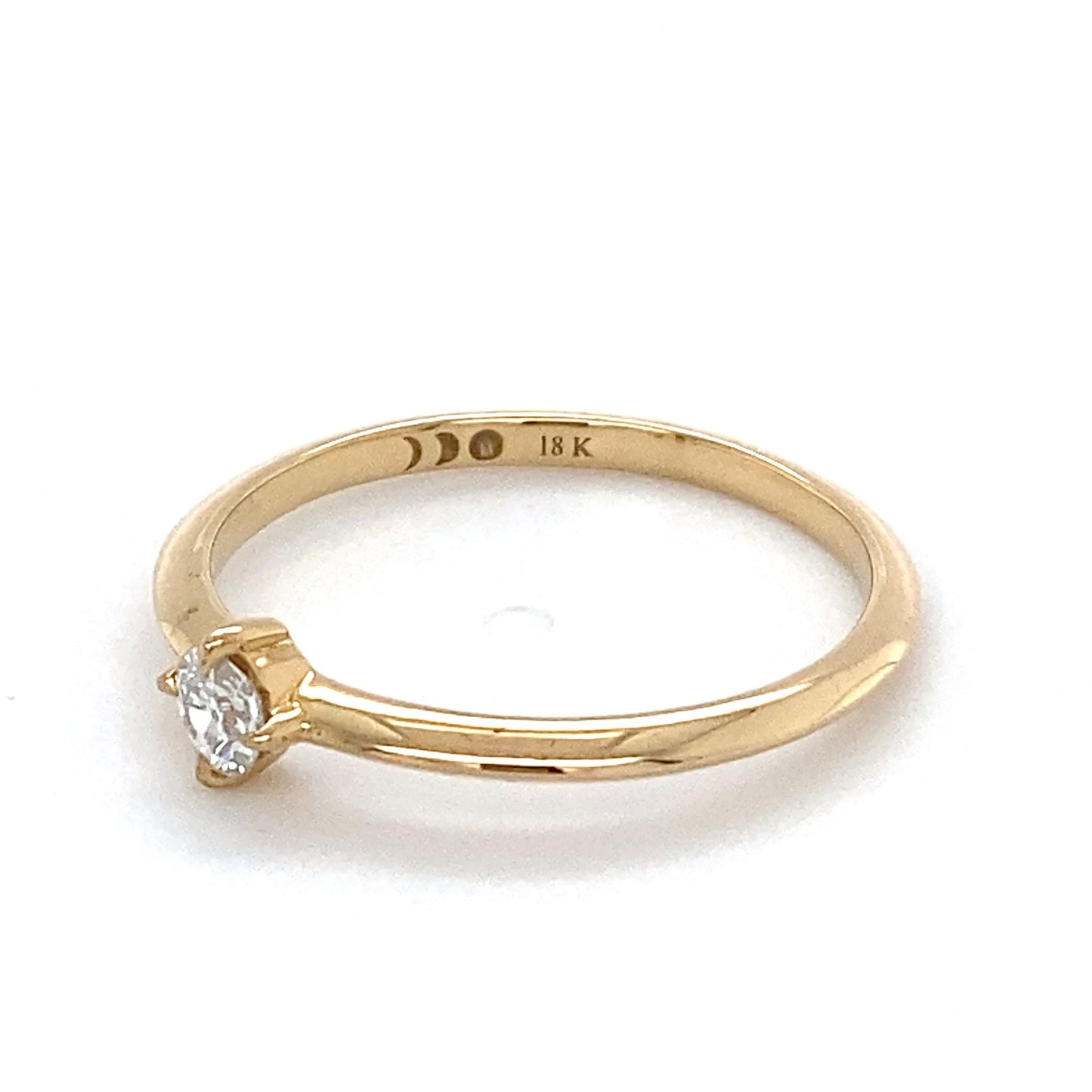 18K Yellow Gold Diamond Lady's Solitaire Ring; 1.3DWT; Size 7.5