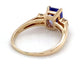 14K Yellow Gold Amethyst & Diamond Ring; 2.1DWT; Size 7