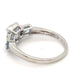 10K White Gold Aquamarine & Diamond Ring; 1.9g; Size 7
