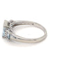 10K White Gold Aquamarine & Diamond Ring; 1.9g; Size 7
