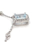 14K White Gold Aquamarine & Diamond 18" Necklace & Pendant