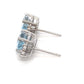 14K White Gold Aquamarine & Diamond Earrings; 1.3DWT