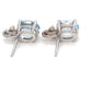 14K White Gold Aquamarine & Diamond Earrings; 1.3DWT