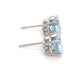 14K White Gold Aquamarine & Diamond Earrings; 1.3DWT