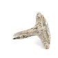 14K White Gold Aquamarine Ring; 2.4DWT; 0.82CTW; Size 8.5