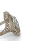 14K White Gold & Aquamarine Lady's Ring; 2.4DWT; Size 8.5