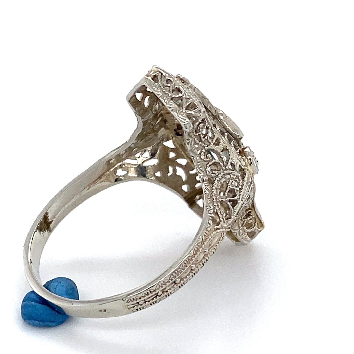 14K White Gold & Aquamarine Lady's Ring; 2.4DWT; Size 8.5