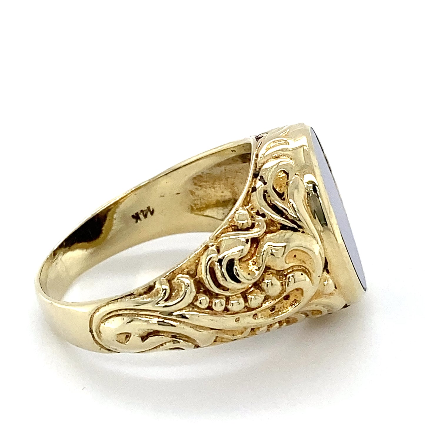 14K Yellow Gold Gentleman's Ring; 7.3DWT; Size 11