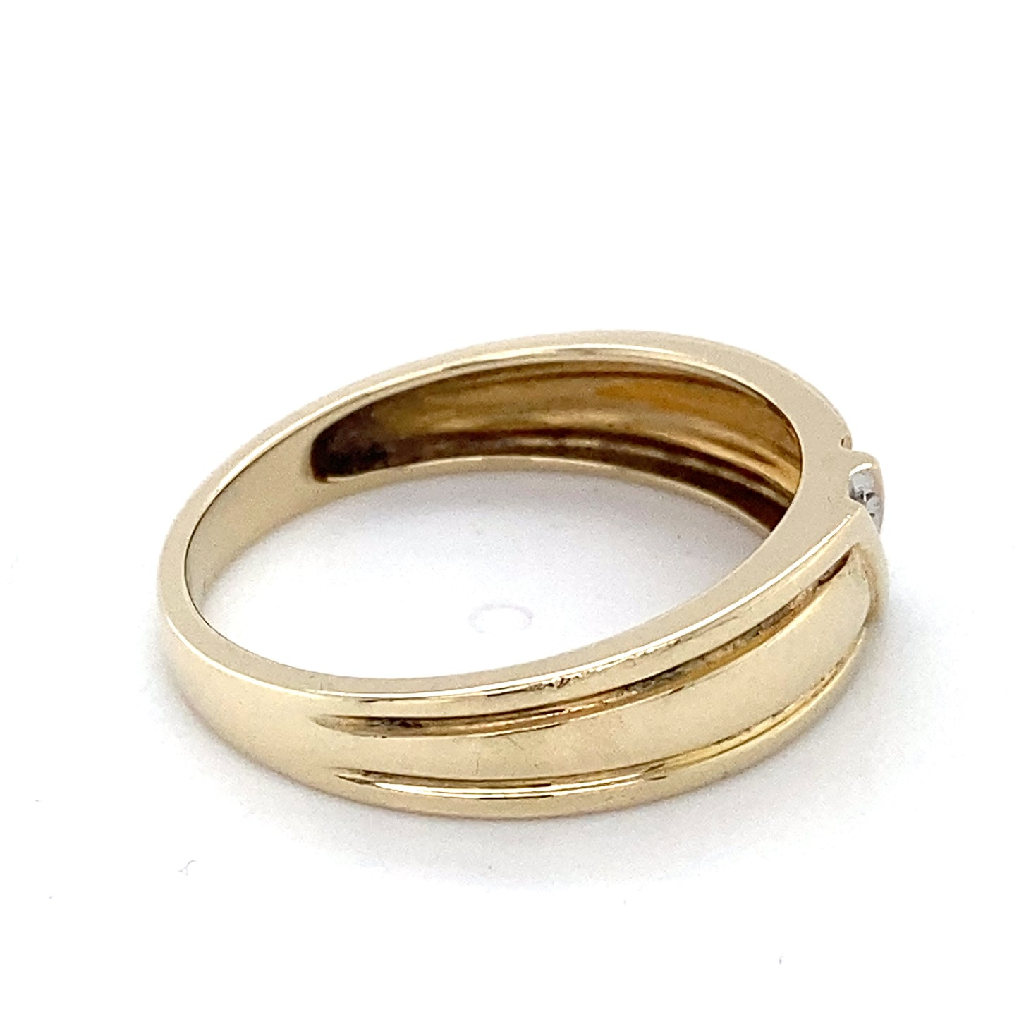 10K Yellow Gold Diamond Gentleman's Ring; 1.8DWT; Size 10