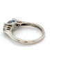 14K White Gold Diamond & Aquamarine Lady's Ring; 2.0DWT; Size 6.5