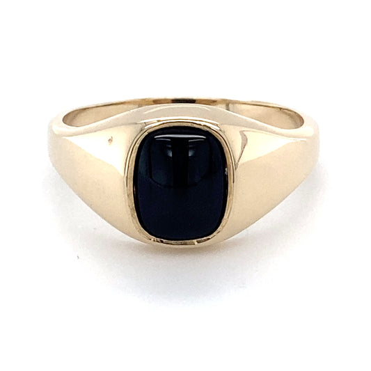 14K Yellow Gold Gentleman's Ring; 3.4DWT; Size 10