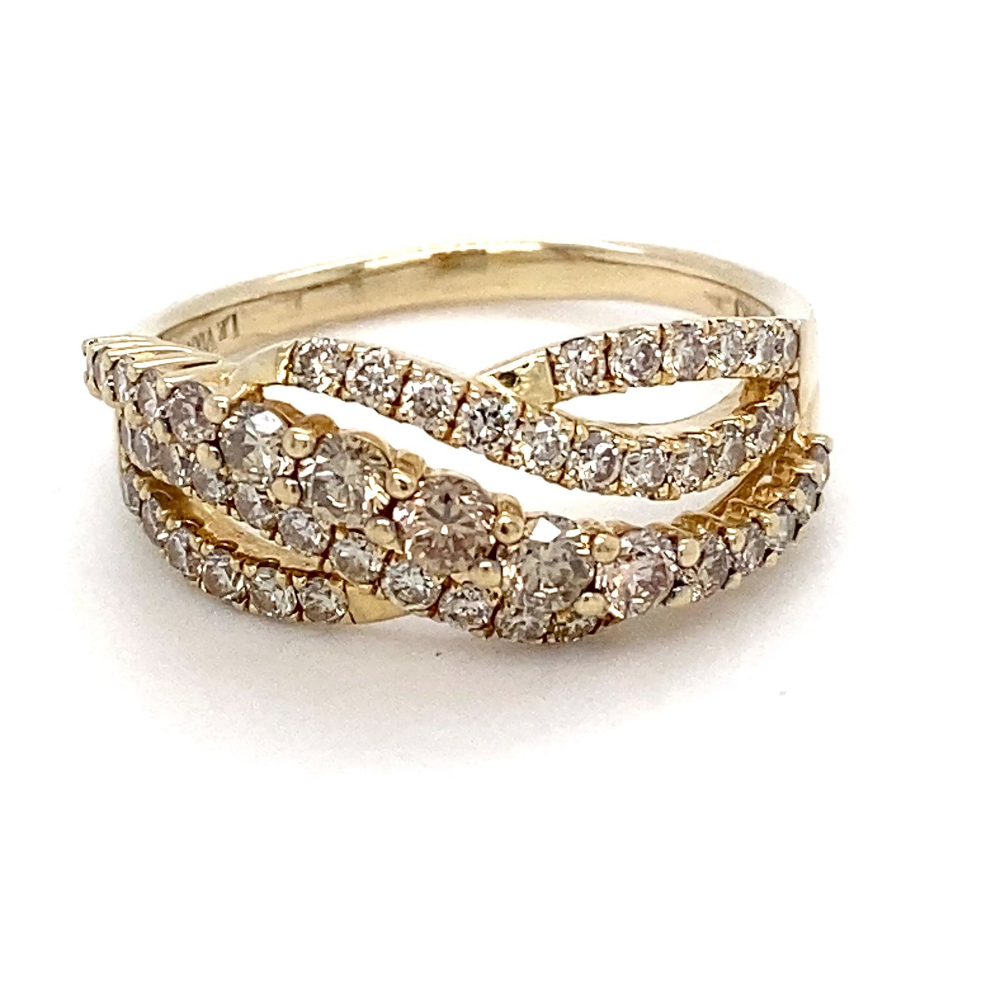 14K Yellow Gold Diamond Anniversary Ring; 0.50CTW; 4.4g; Size 9