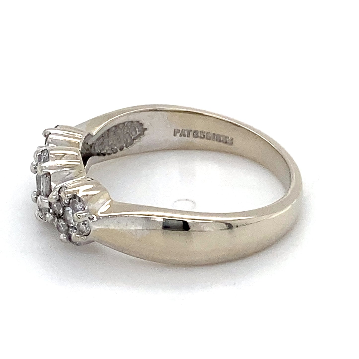 14K White Gold Diamond Fashion Ring; 2.6DWT; Size 7