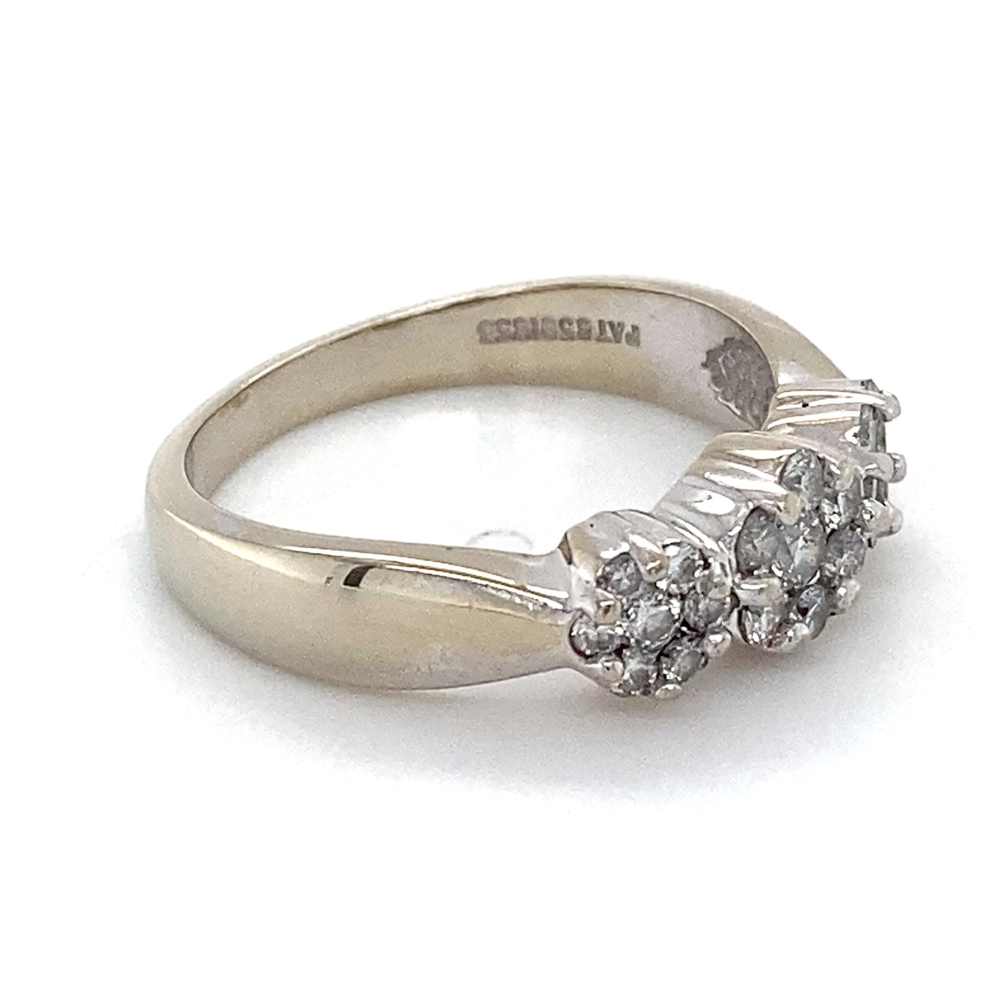 14K White Gold Diamond Fashion Ring; 2.6DWT; Size 7