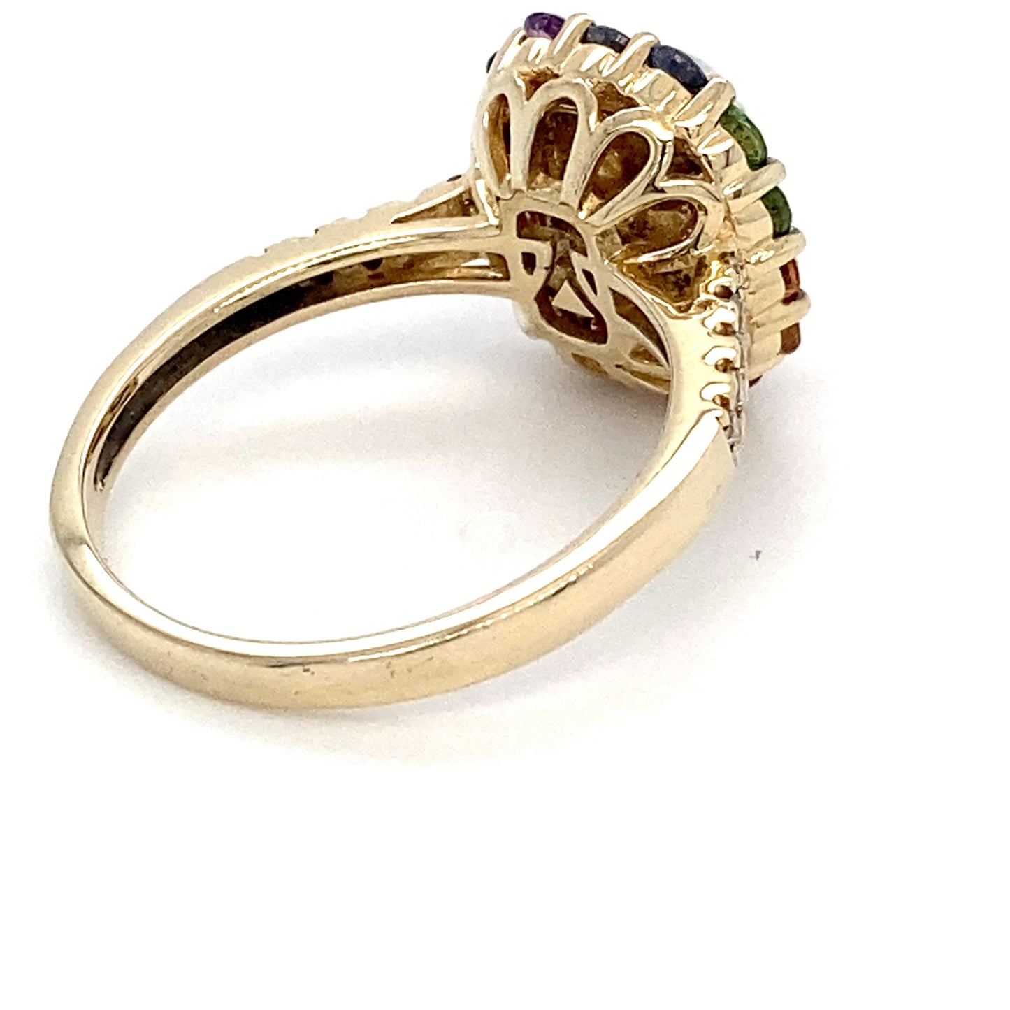 14K Yellow Gold Opal & Diamond Lady's Ring; 2.9DWT; 1.08 & 0.10 CTW; Size 7