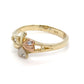 14K 3-Tone Yellow, White & Rose Gold Cubic Zirconia Ring; 1.6DWT; 2.4g; Size 7.5