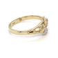 14K 3-Tone Yellow, White & Rose Gold Cubic Zirconia Ring; 1.6DWT; 2.4g; Size 7.5