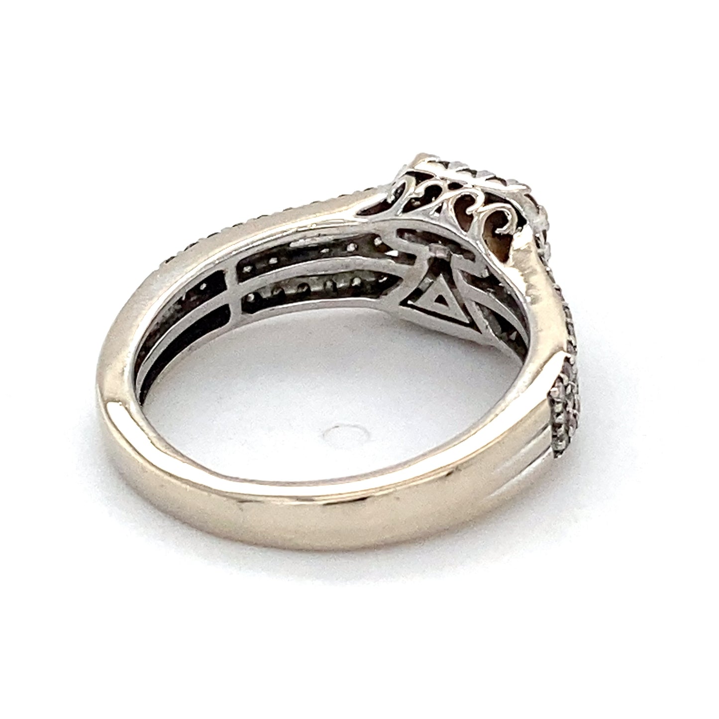 14K White Gold Diamond Lady's Ring; 2.0DWT; Size 5