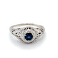 18K White Gold Sapphire Lady's Ring; 1.1DWT; Size 7