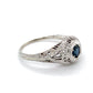 18K White Gold Sapphire Lady's Ring; 1.1DWT; Size 7