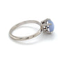 14K White Gold Opal Lady's Ring; 1.4DWT; Size 6.5