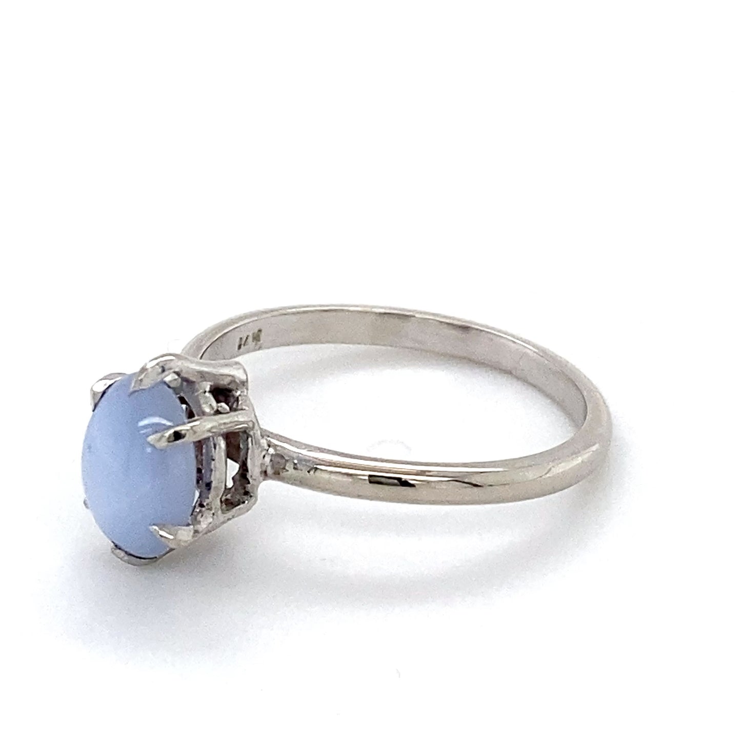 14K White Gold Opal Lady's Ring; 1.4DWT; Size 6.5