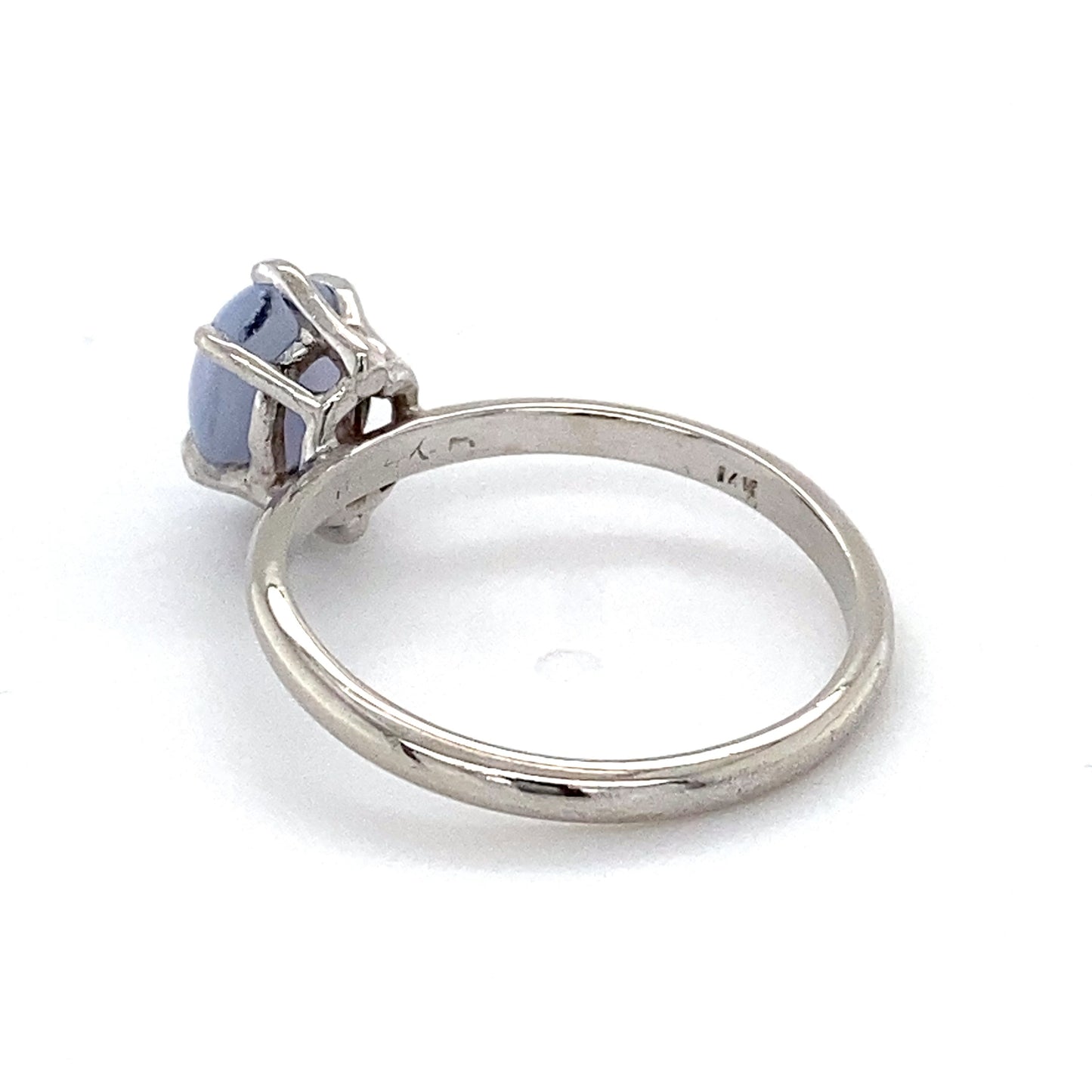 14K White Gold Opal Lady's Ring; 1.4DWT; Size 6.5