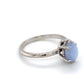 14K White Gold Opal Lady's Ring; 1.4DWT; Size 6.5