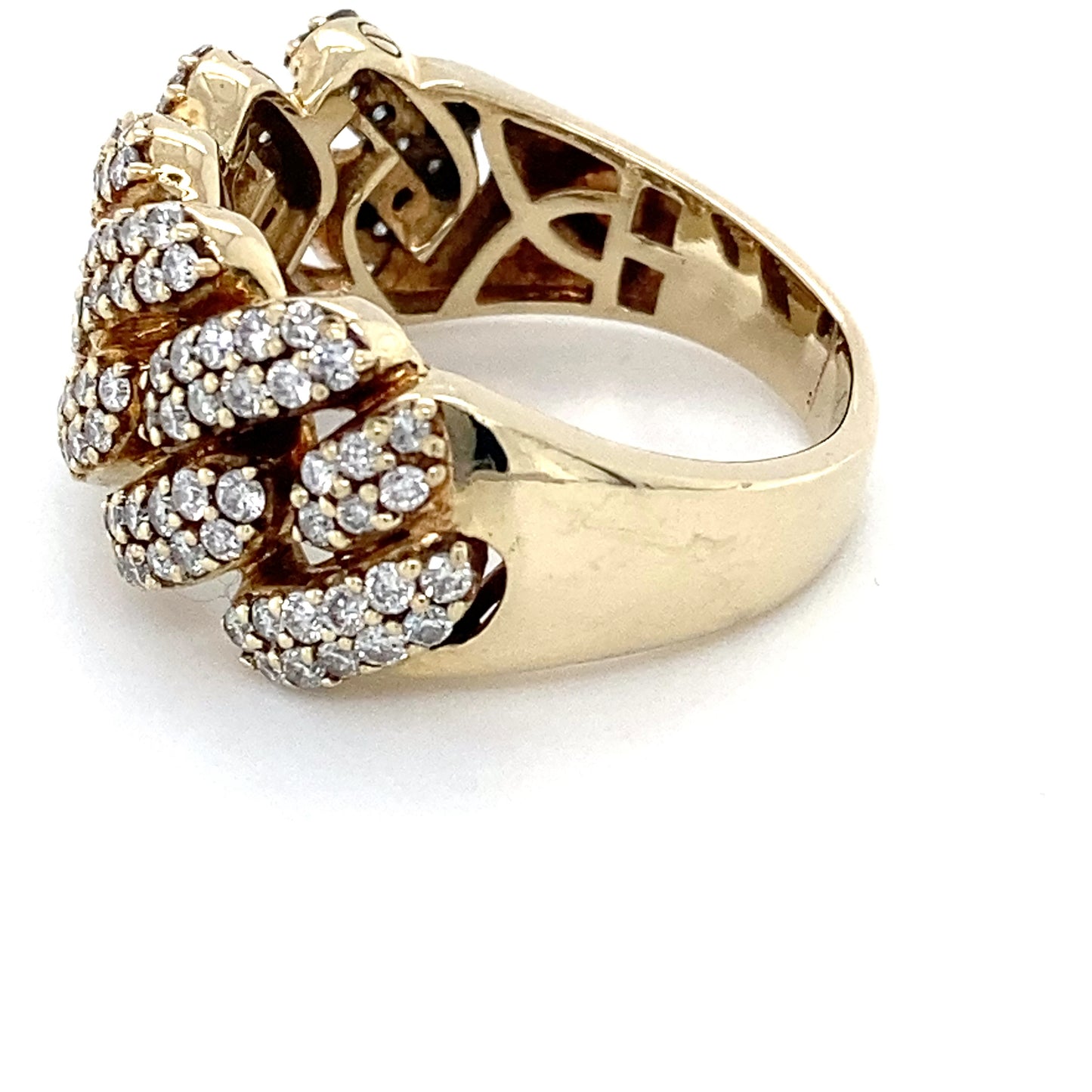 10K Yellow Gold Diamond Gentleman's Ring; 6.7DWT; Size 11