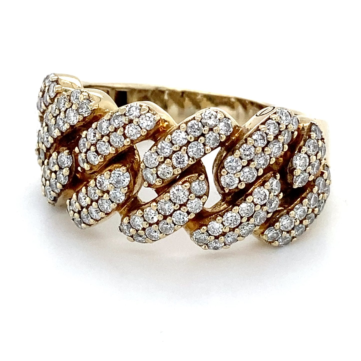 10K Yellow Gold Diamond Gentleman's Ring; 6.7DWT; Size 11