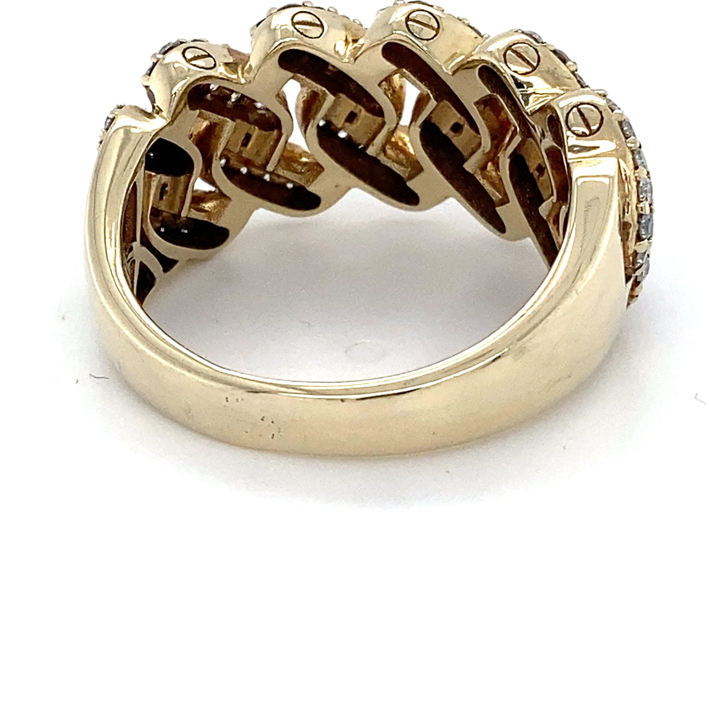 10K Yellow Gold Diamond Gentleman's Ring; 6.7DWT; Size 11